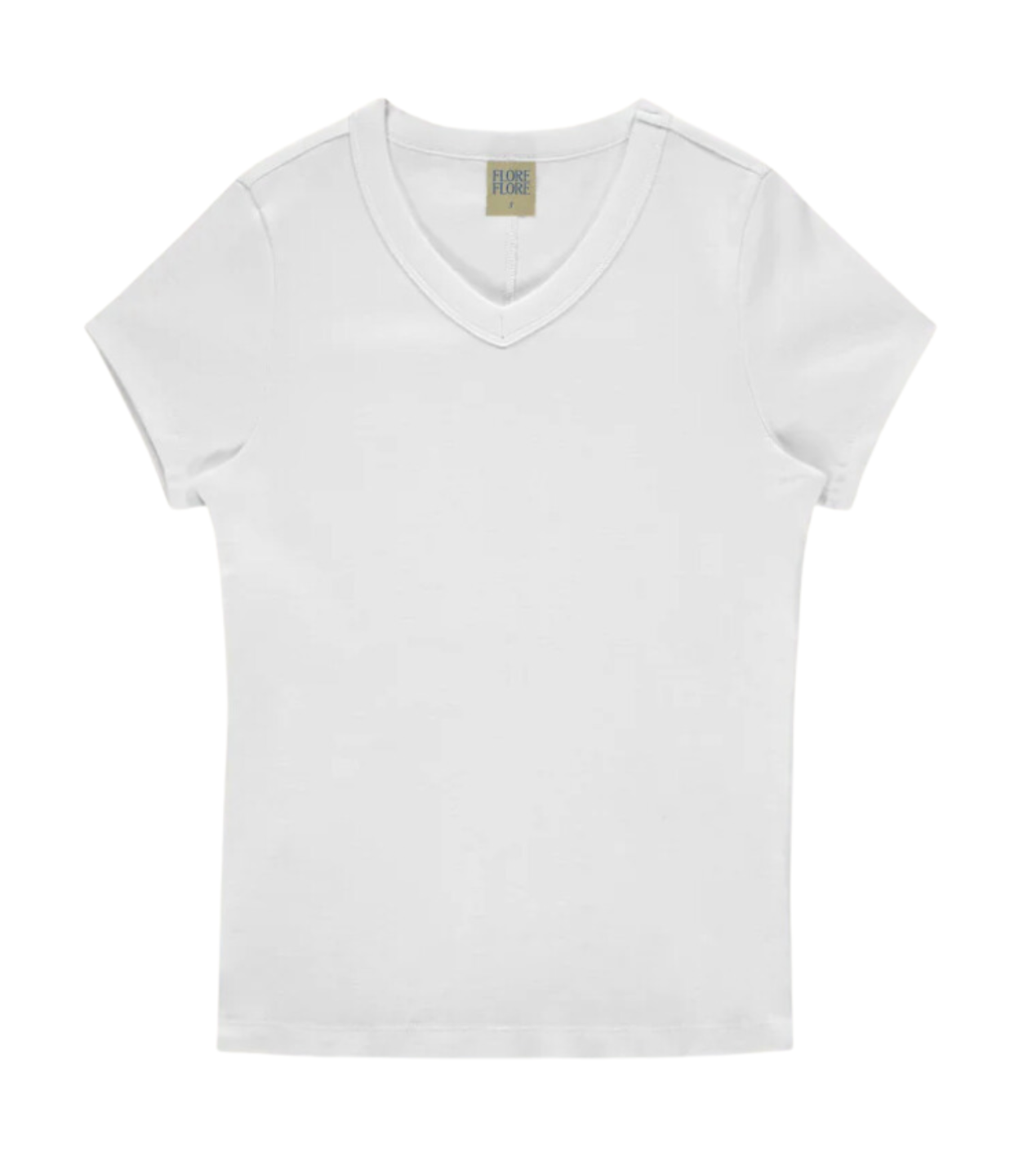 Jill Fitted Baby Tee in White Mode Sportif