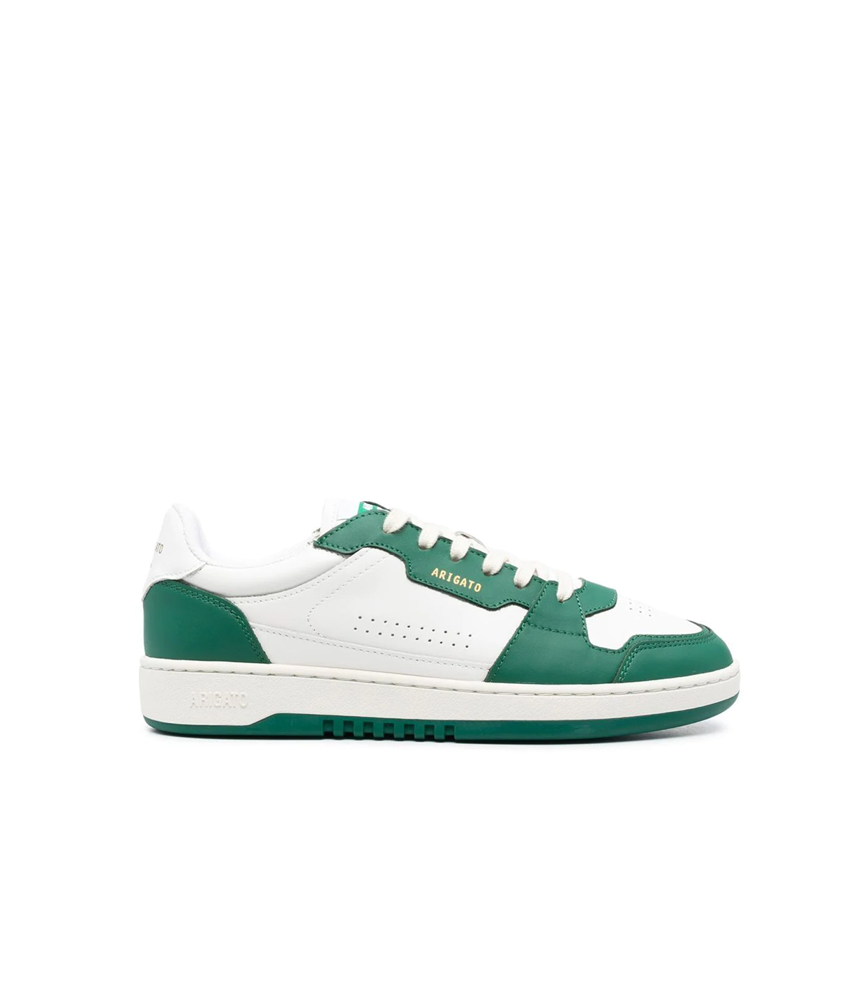 Dice Lo Sneaker in White and Green Mode Sportif