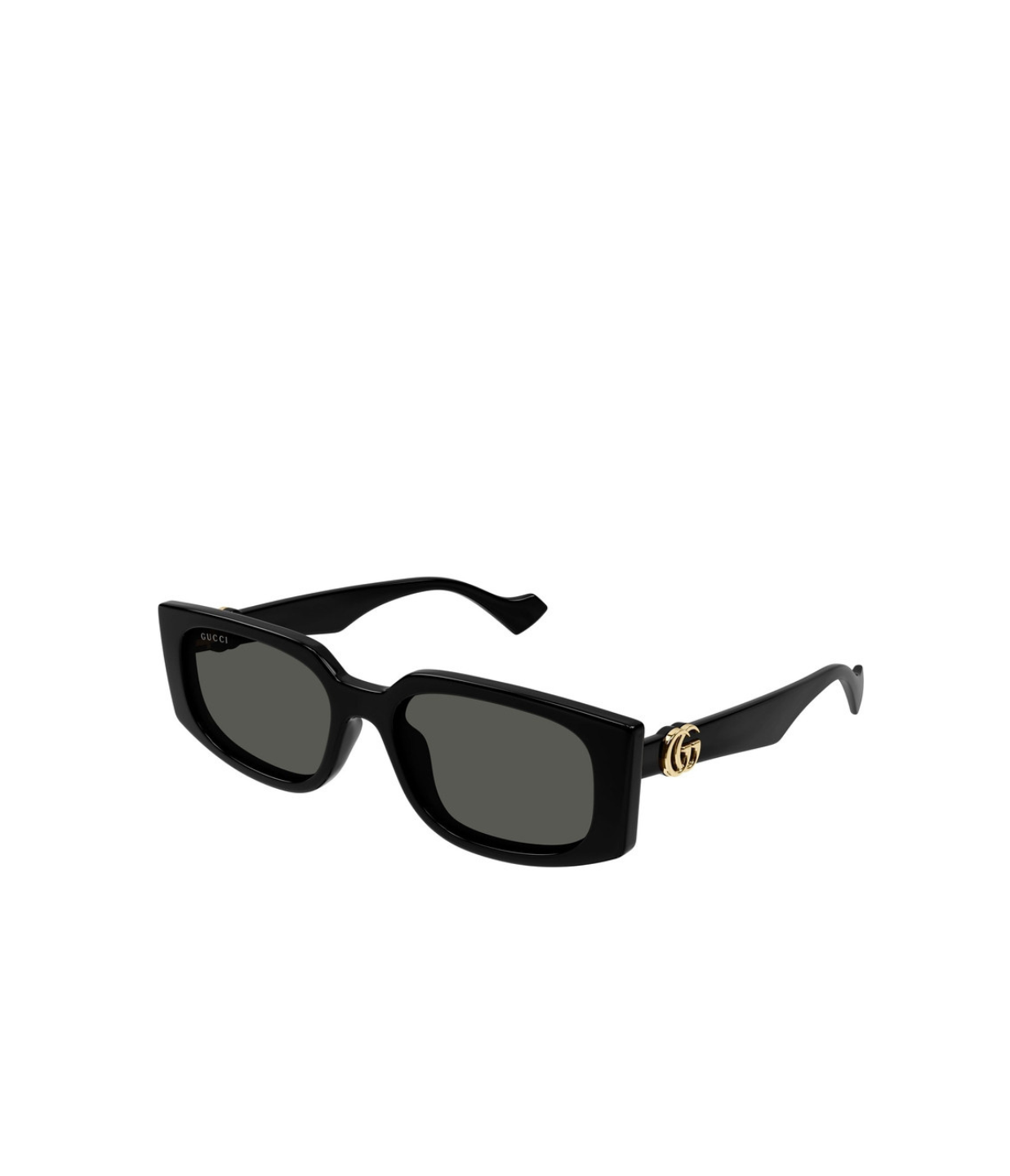 Gucci Rectangular Black Monogram Sunglasses Mode Sportif