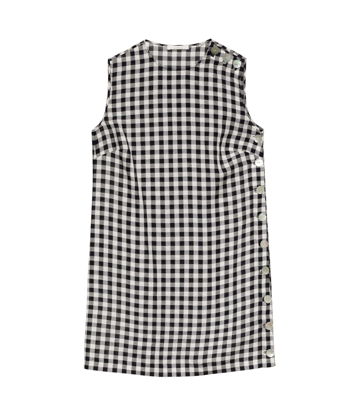 doen black gingham dress DEn Julia Mini Dress - Noir La Maddalena Gingham