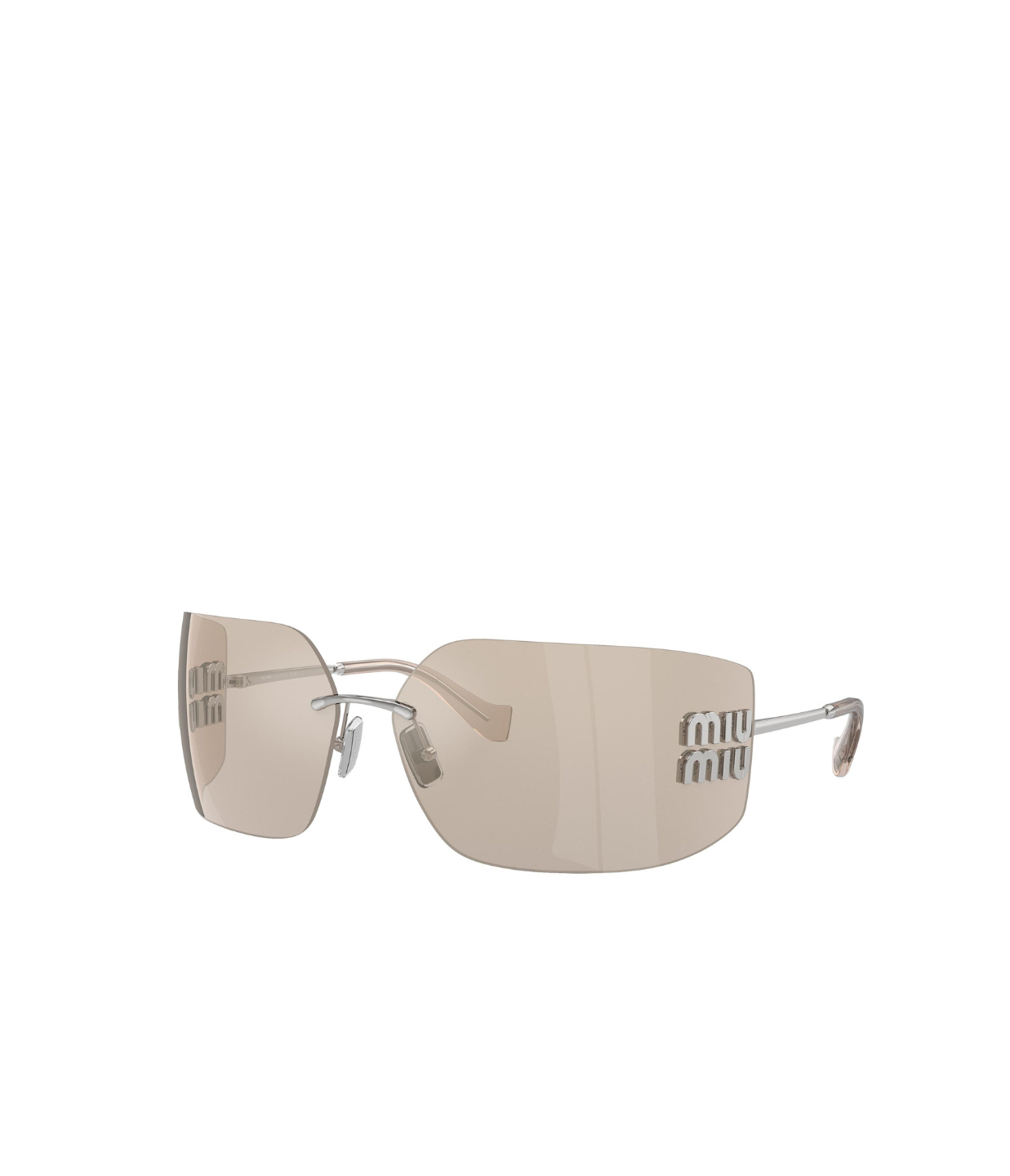 Miu Miu Irregular Sunglasses in Light Purple Brown – Mode