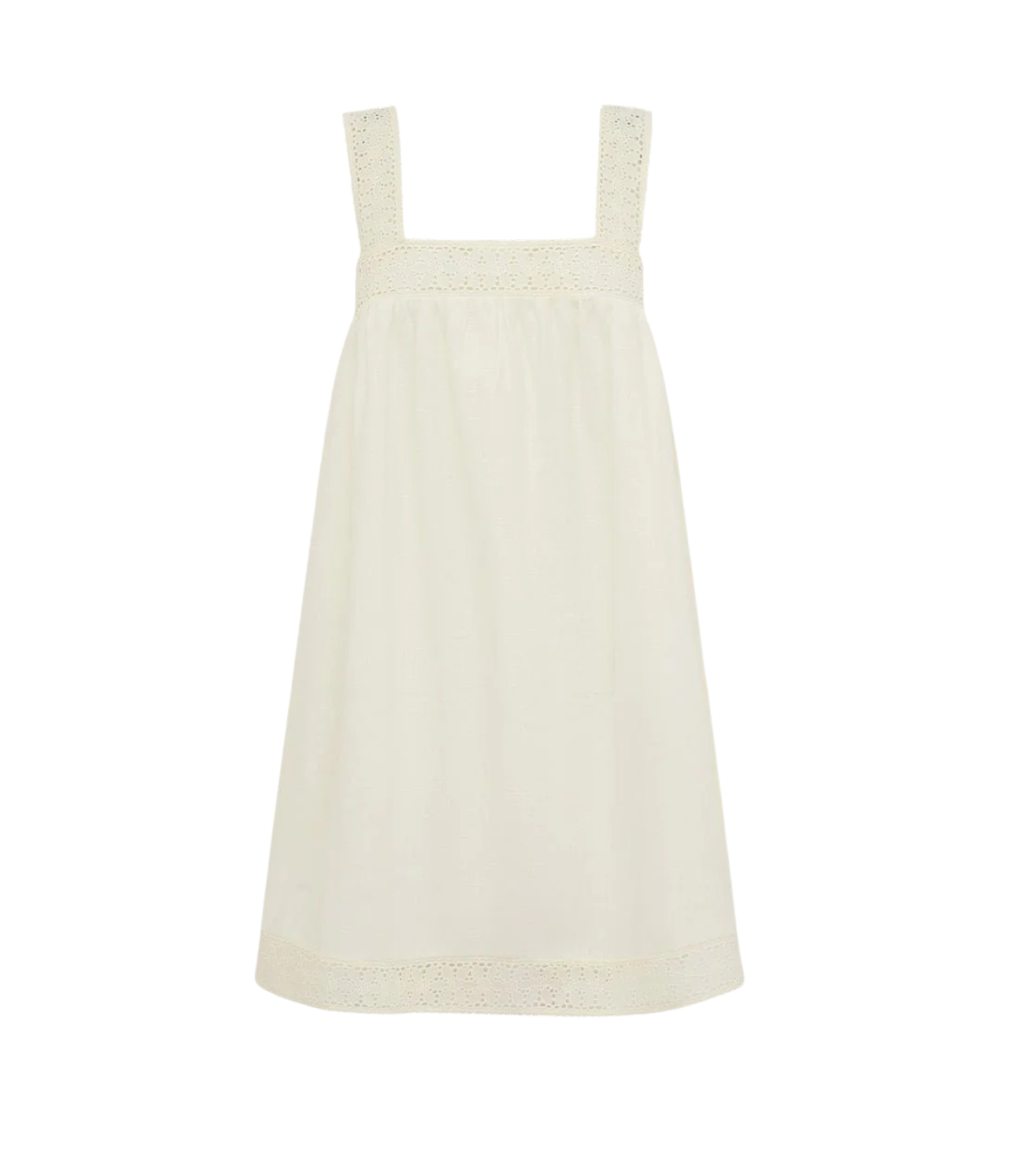 Peony Broderie Mini Dress in Gardenia Mode Sportif Peony Broderie Mini Dress in Gardenia Mode Sportif