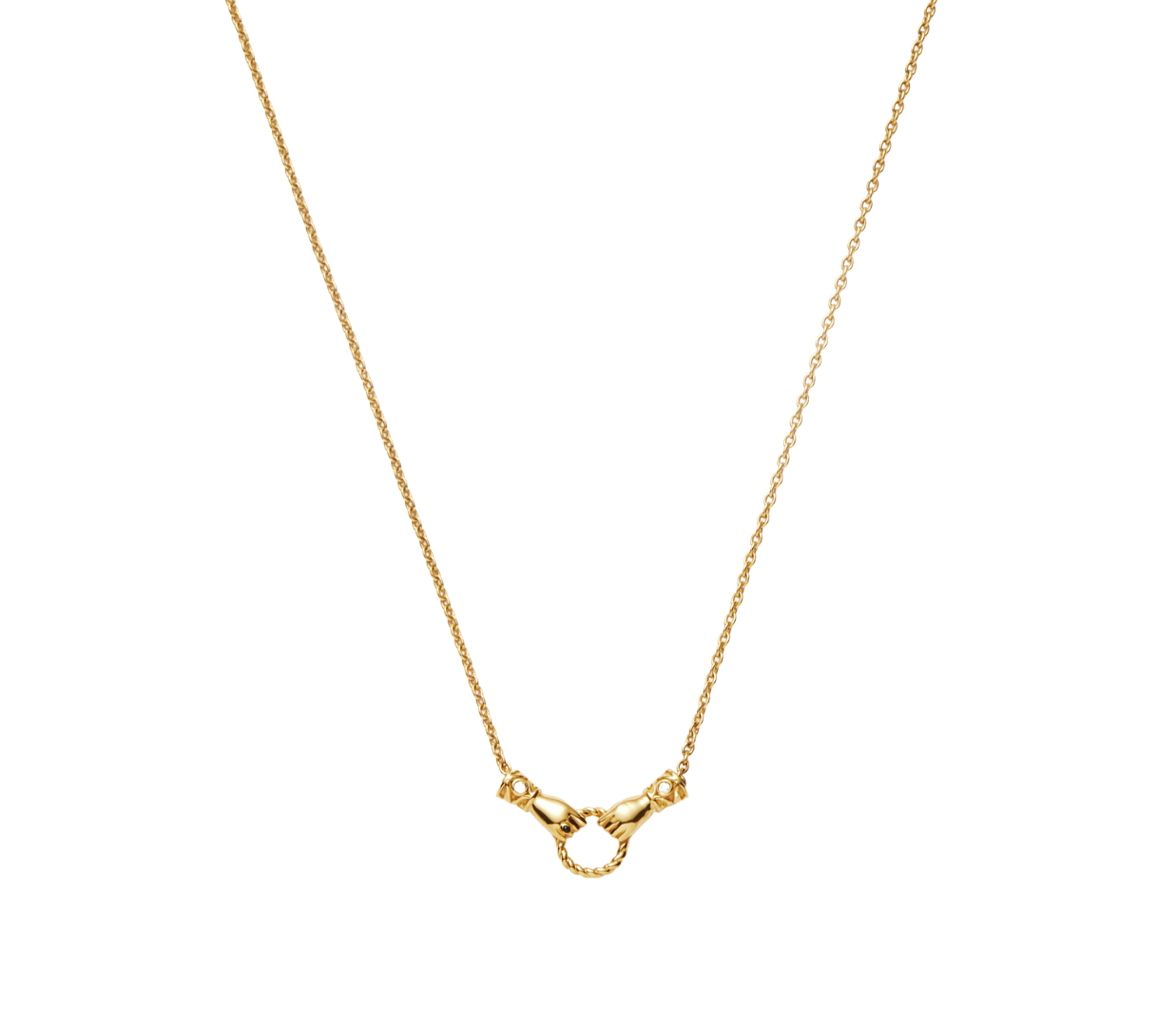 Harris Reed In Good Hands Mini Pendant Slider Necklace in Gold – Mode ...