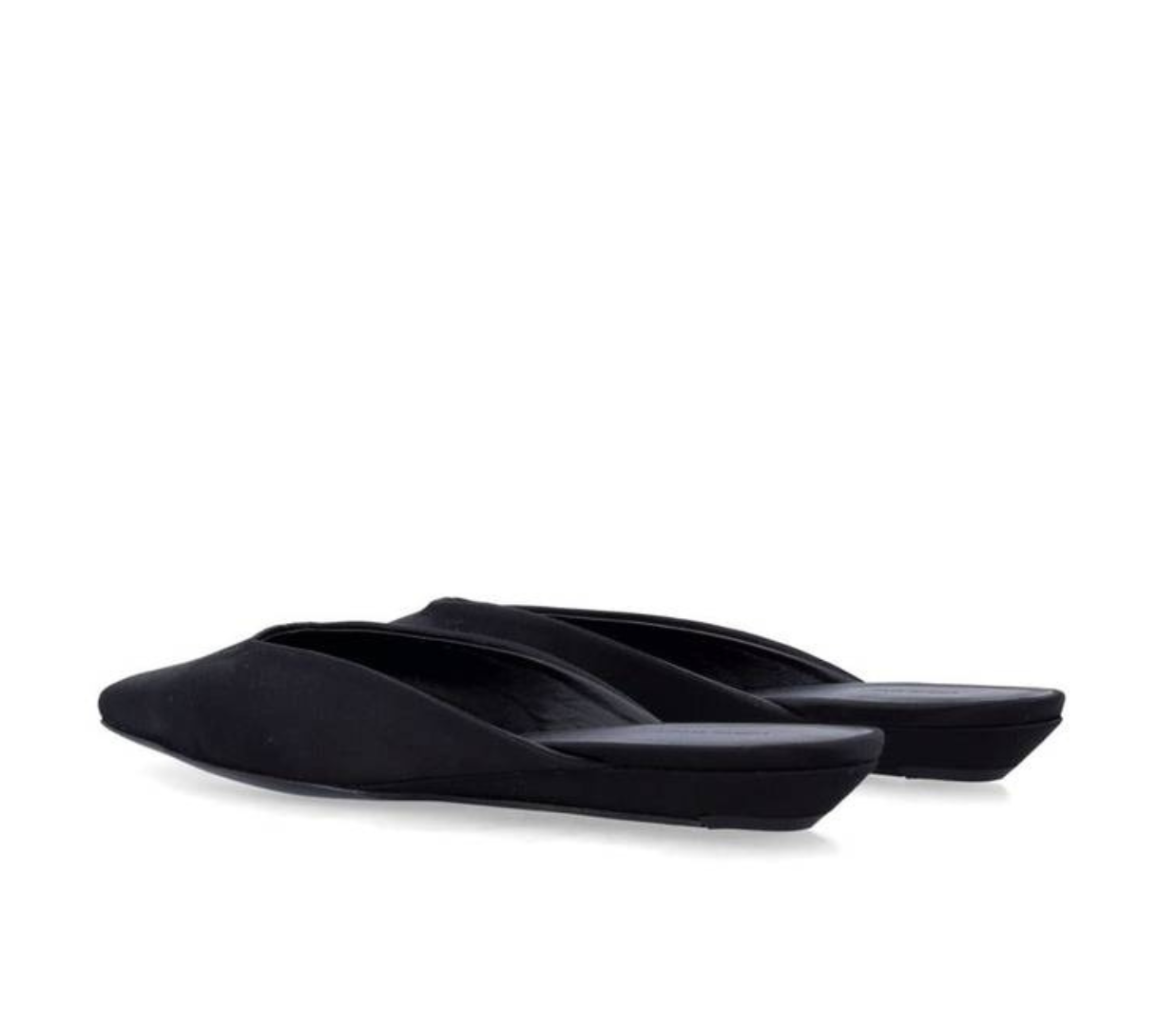 サンダル・ミュール Loulou Studio SS25 PETROS MULE (PETROS BLACK) Petros Flat Satin Sabo in Black – Mode Sportif
