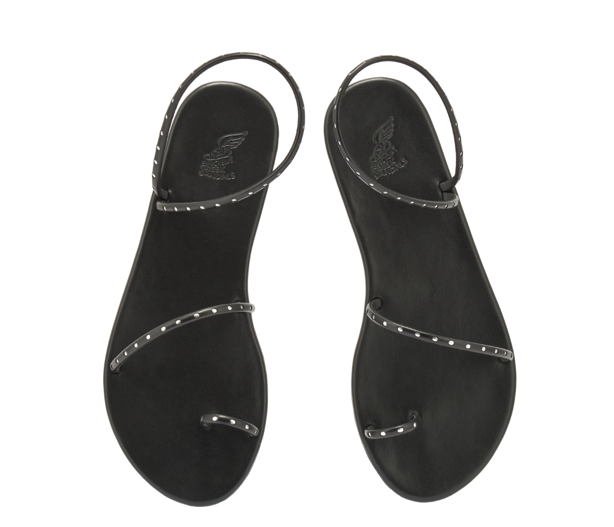 サンダル・ミュール ANCIENT GREEK SANDALS SANDAL (ASTRO BLACKSILVER) Astro Flat Sandal in Black & Silver – Mode Sportif