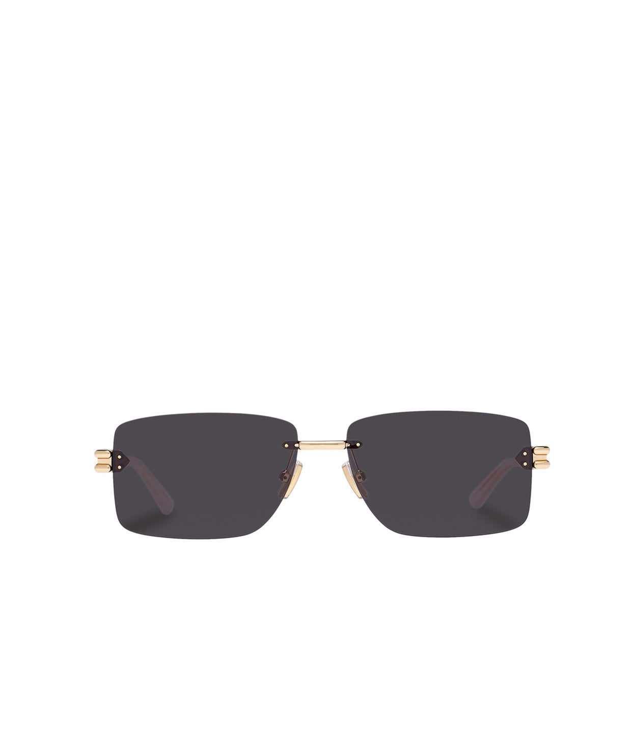 Bottega veneta discount gold rectangular sunglasses