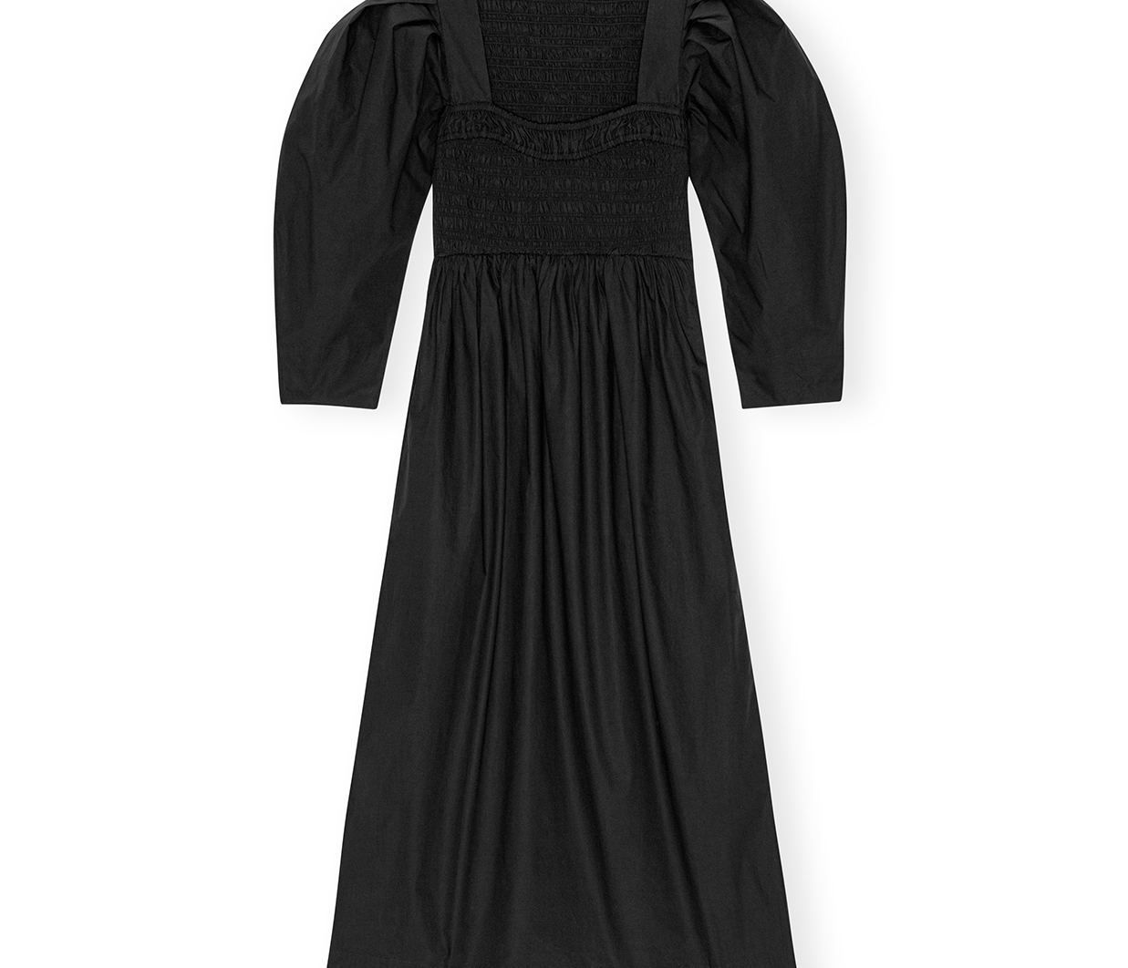 Ganni black and white dress hot sale