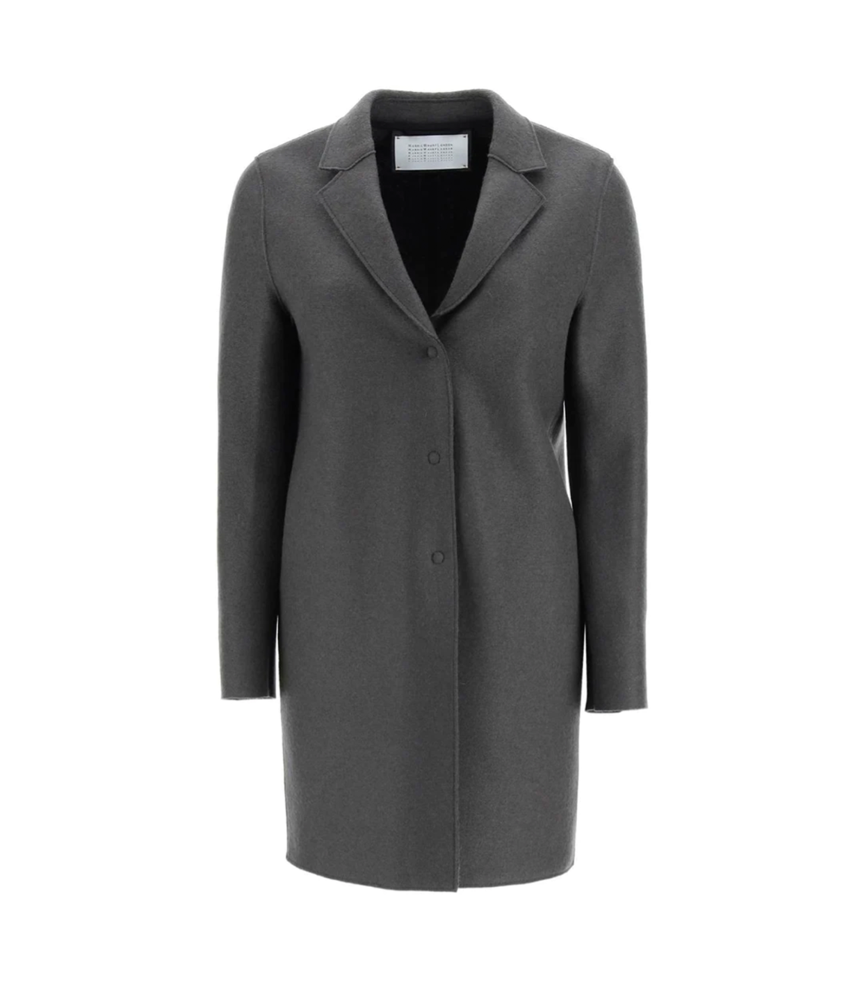 Pressed Wool Cocoon Coat in Grey Marle | Mode Sportif