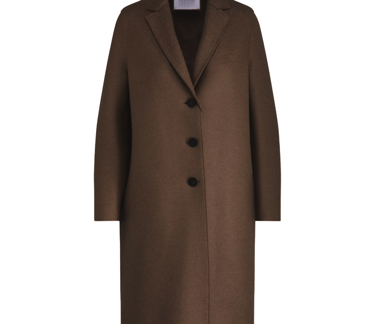 Pressed Wool Overcoat in Teddy Brown Mode Sportif