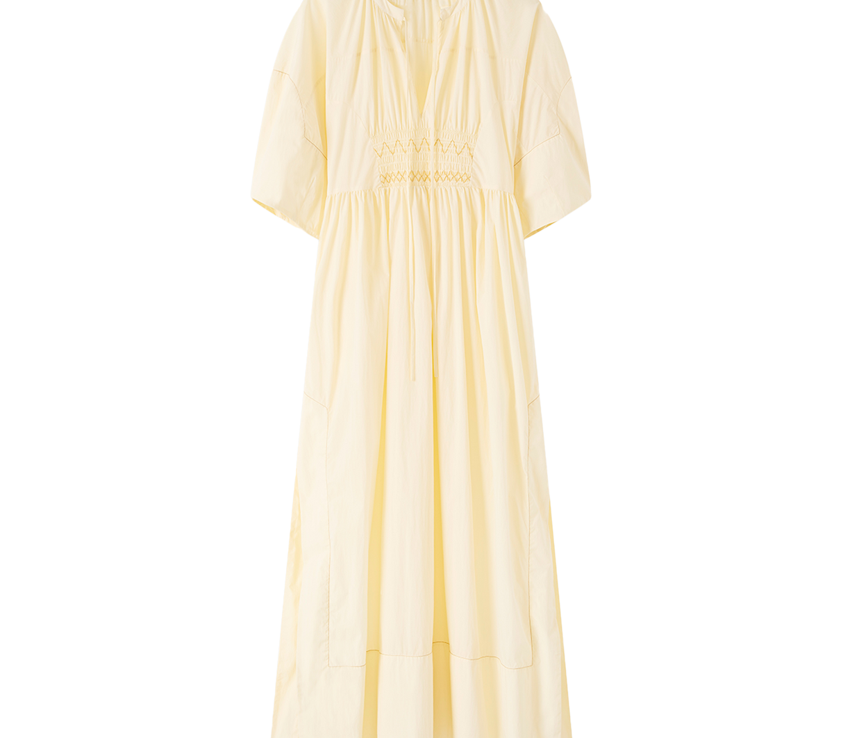 Capri Ruched Dress in Butter – Mode Sportif