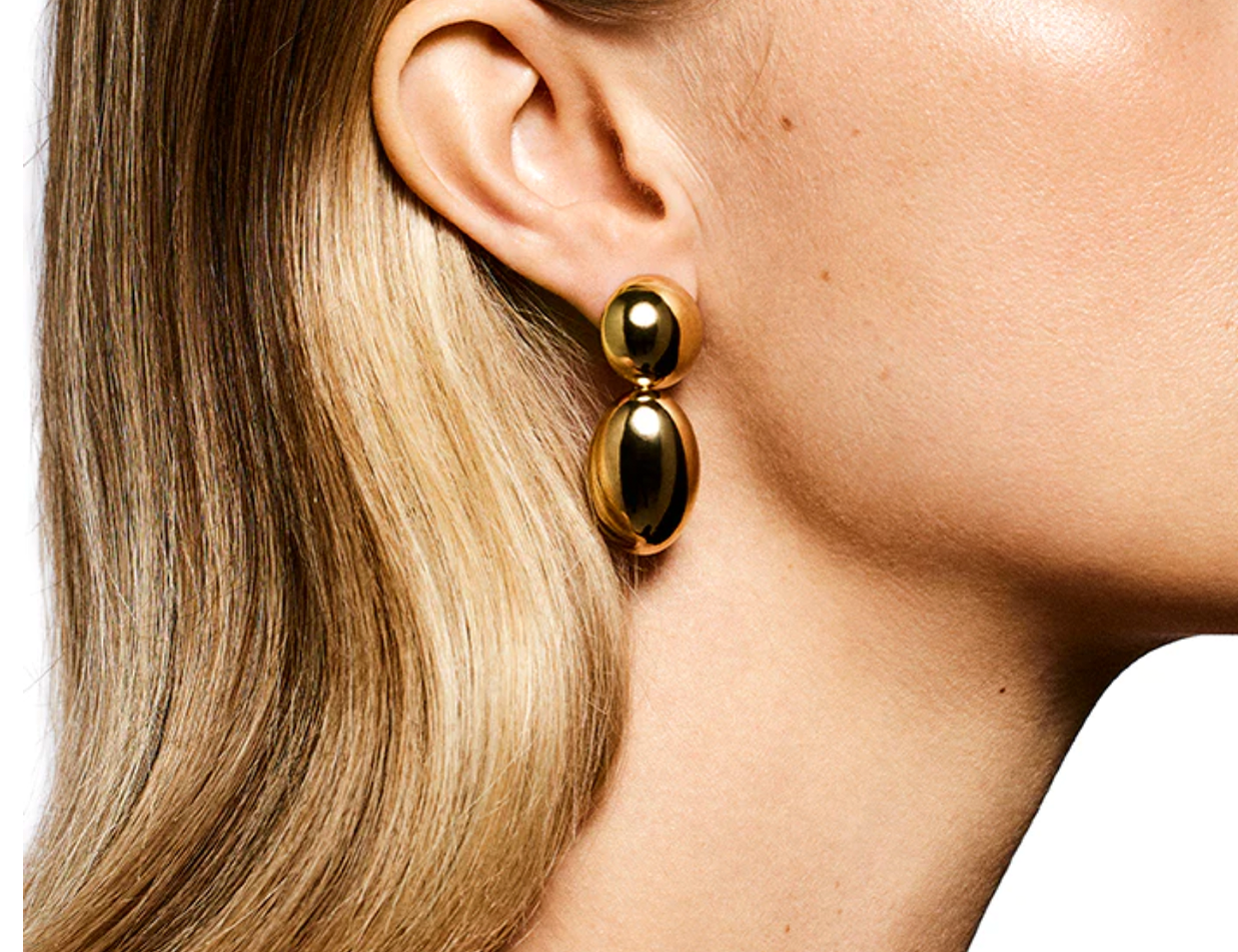 Clear Glass Hoop Earrings with Gold Filled Ear Wires — The Glass Studio