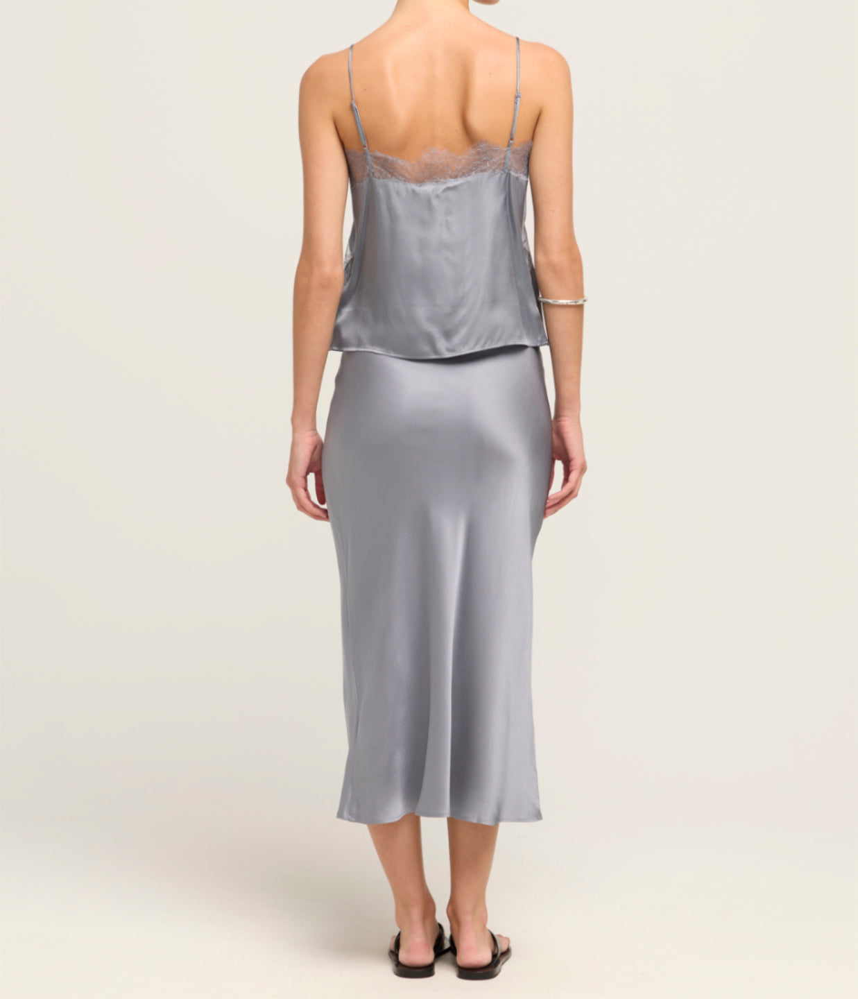 Bar Silk Skirt in Grey Mode Sportif