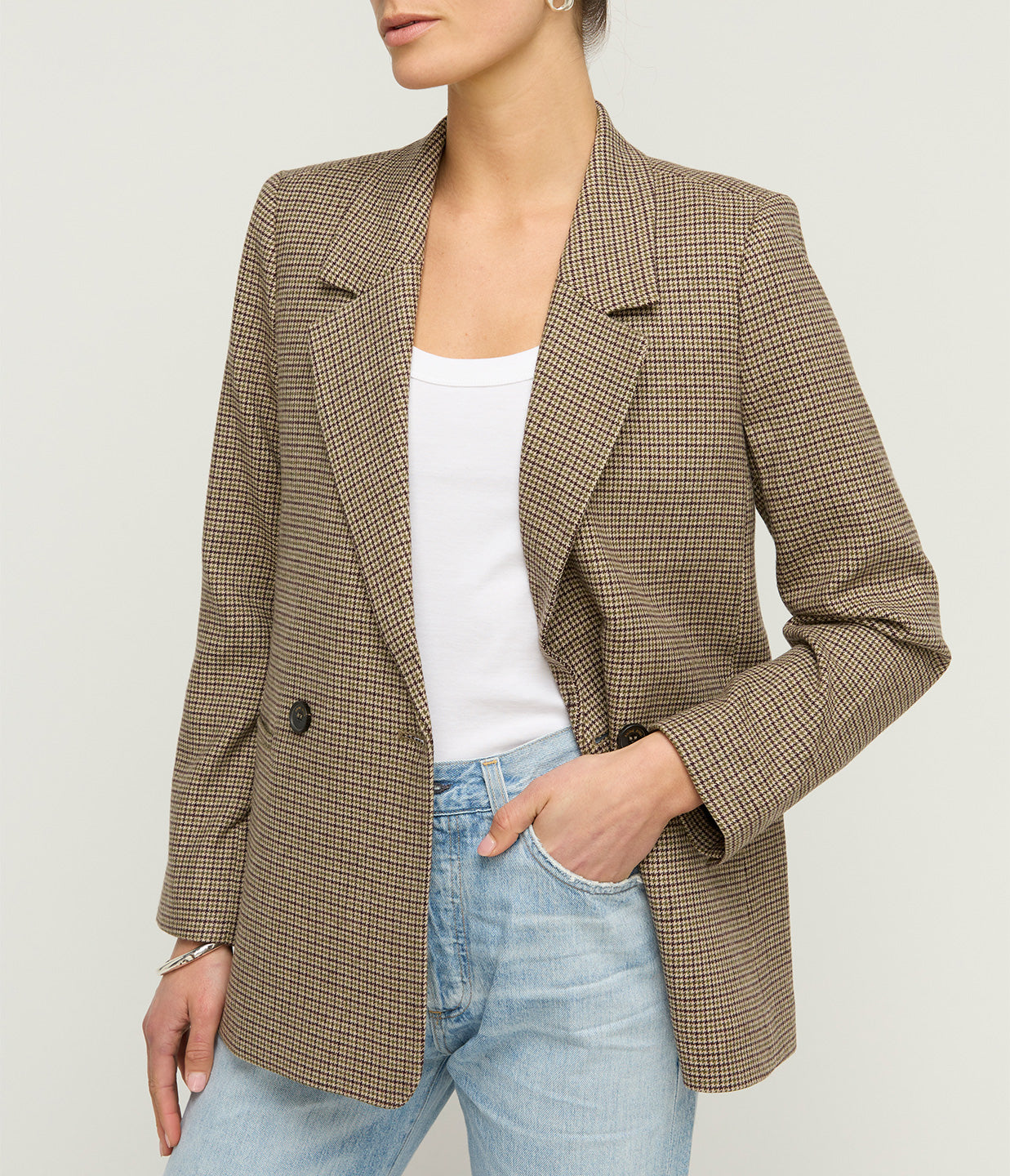 Madeleine Blazer in Mini Houndstooth Mode Sportif