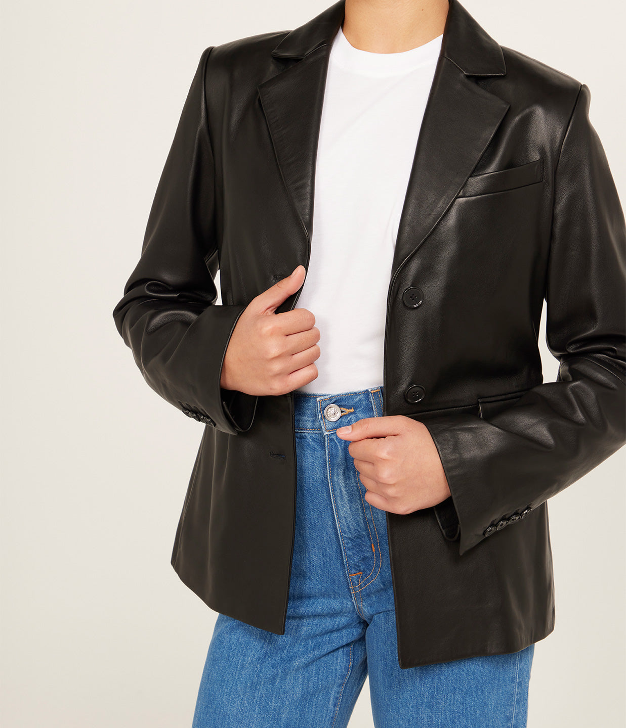 Aldo Leather Jacket in Black – Mode Sportif