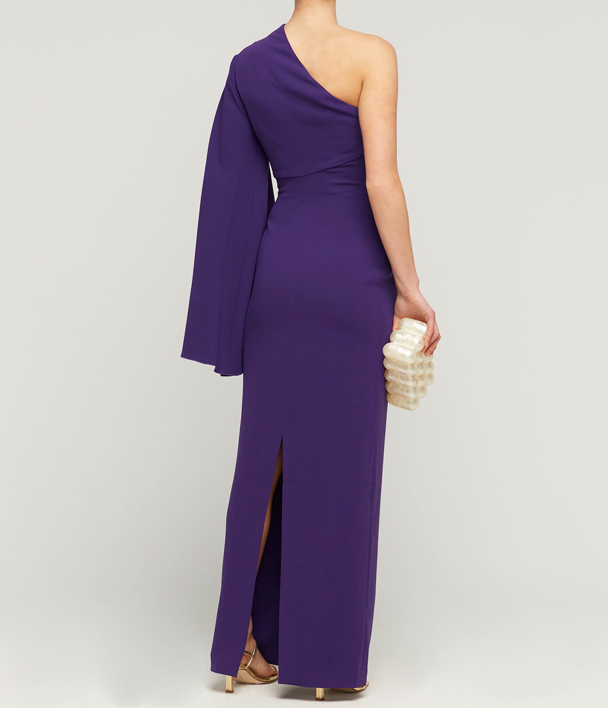 Elisa Woven Crepe Maxi Dress in Amethyst – Mode Sportif