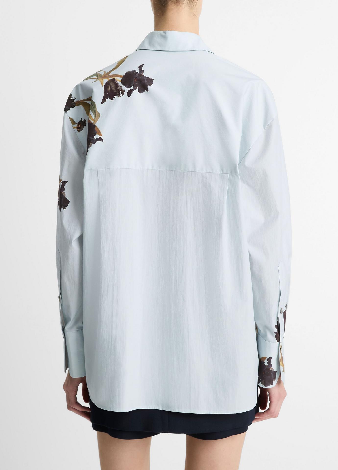 ヴィンス Vince Placed Black Iris Button Down Shirt レディース シャツ トップス Salt Glass/Bl Placed Black Iris Button Down Shirt in Salt Glass and Black