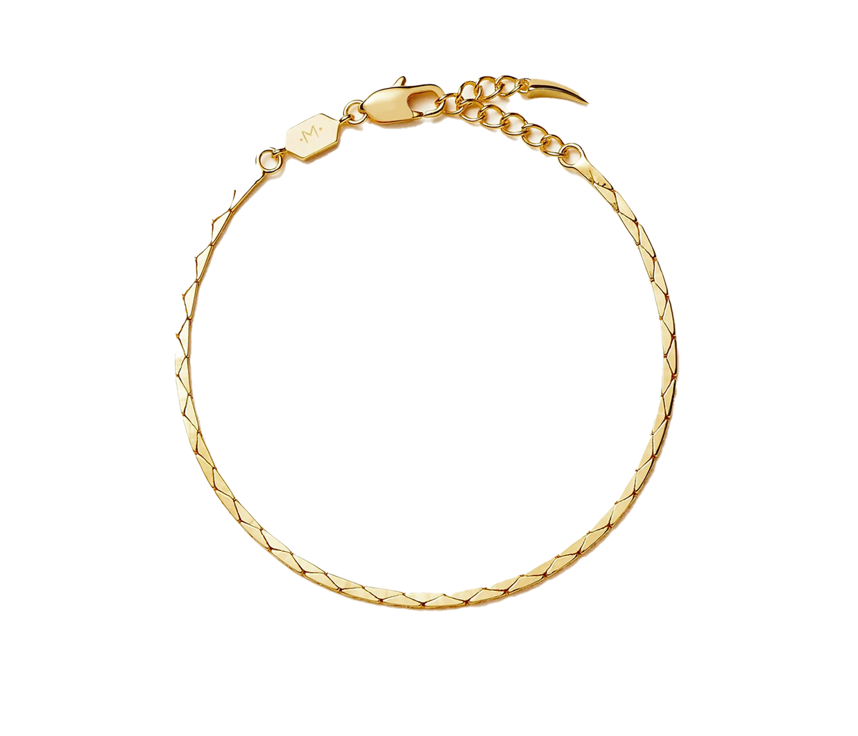 【MISSOMA】LUCY WILLIAMS スネーク チェーン ブレスレット Lucy Williams X Missoma Textured Snake Chain Bracelet in