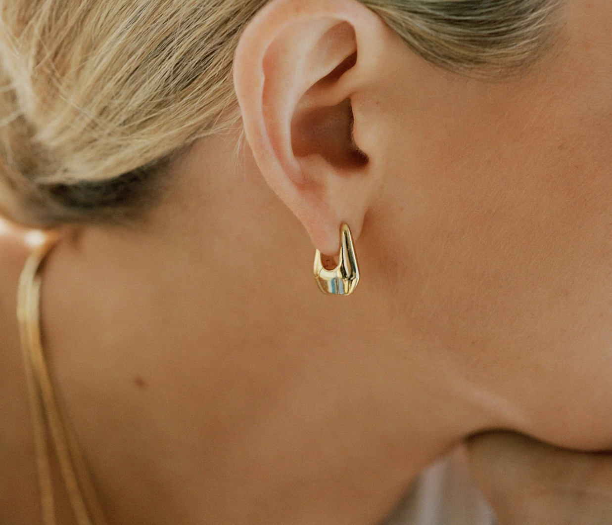 Lucy williams gold chunky entwine hoops deals