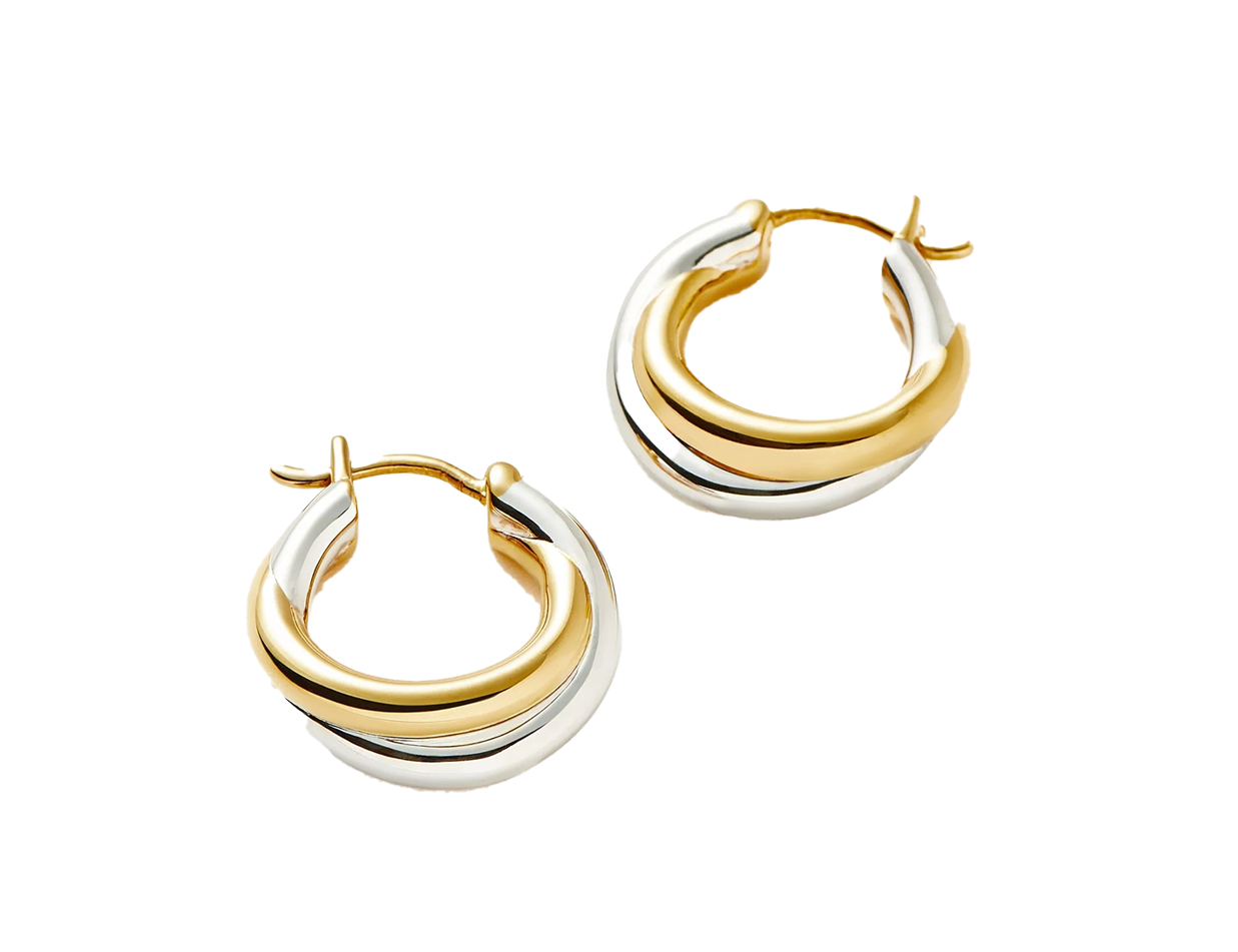 Lucy williams gold mini best sale ridge hoop earrings