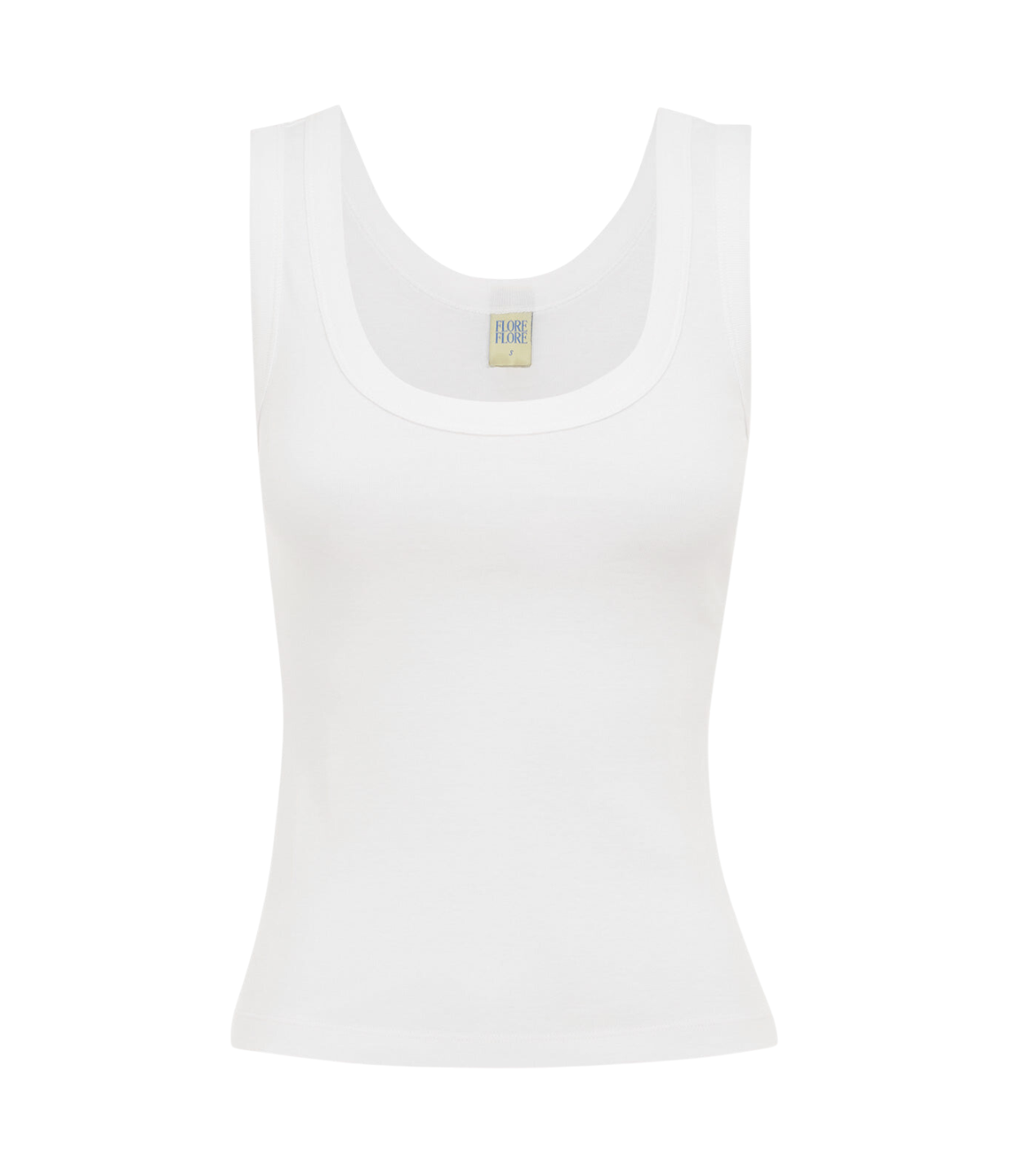 Esme High Neck Tank in White Mode Sportif