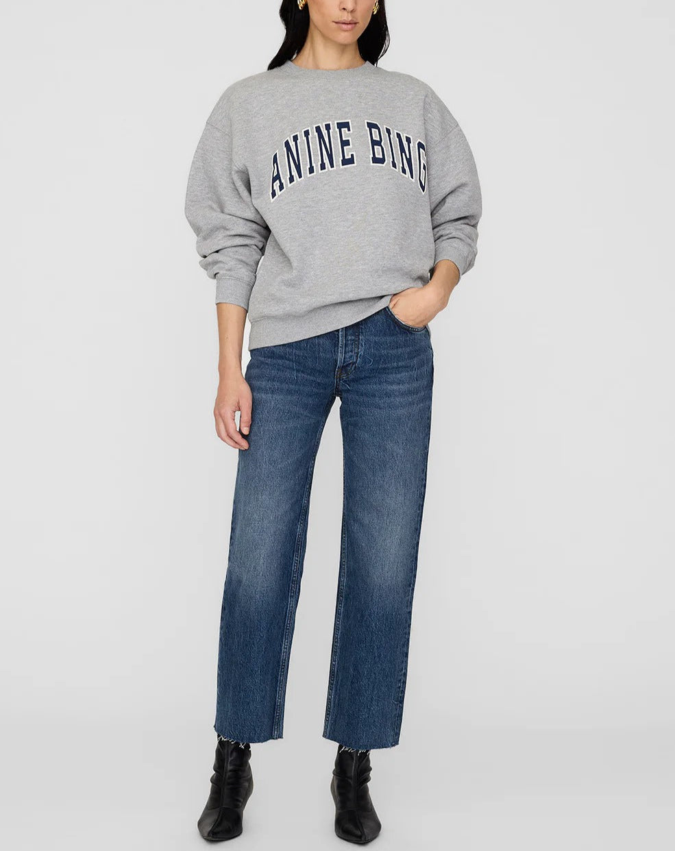 ANINE BING ネイビー トレーナー ANINE BING(アニン ビン) スウェット・トレーナー(レディース