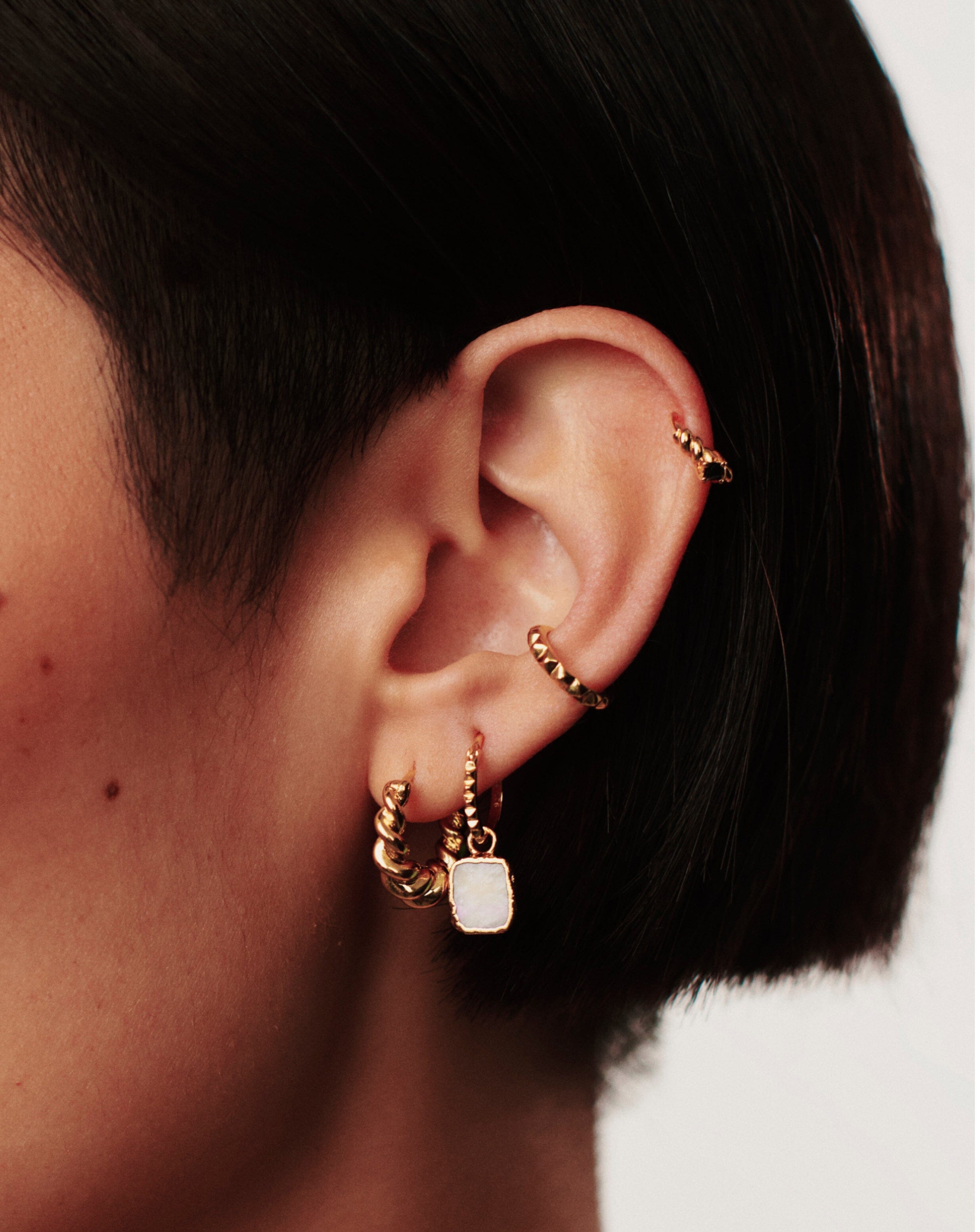 アクセサリーその他 MIDNIGHT MOMENT - bumpy mini earring - gold Moon & Star Clip on Earrings/minimalist Dainty Clip on