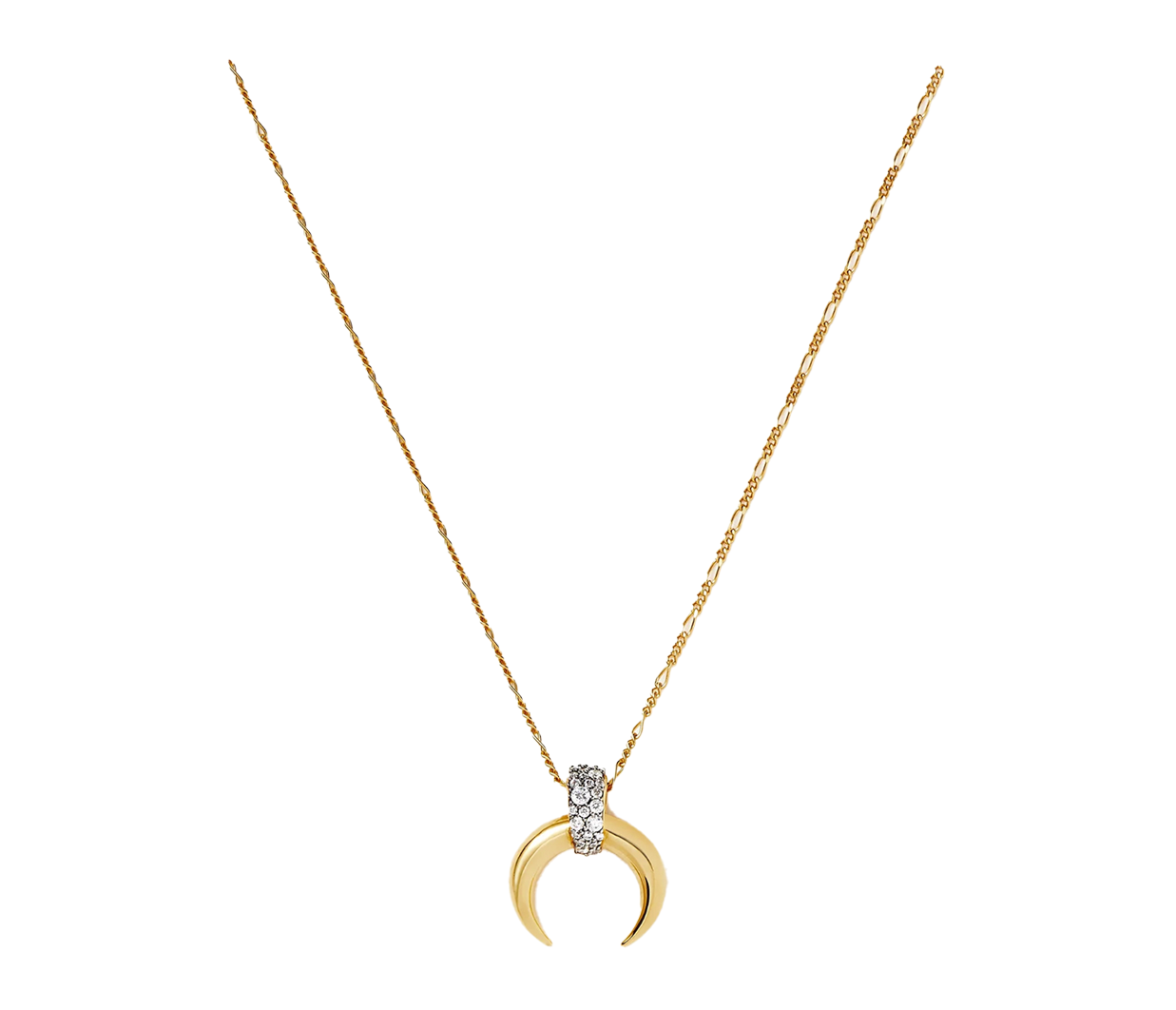 Lucy williams gold online large horn necklace