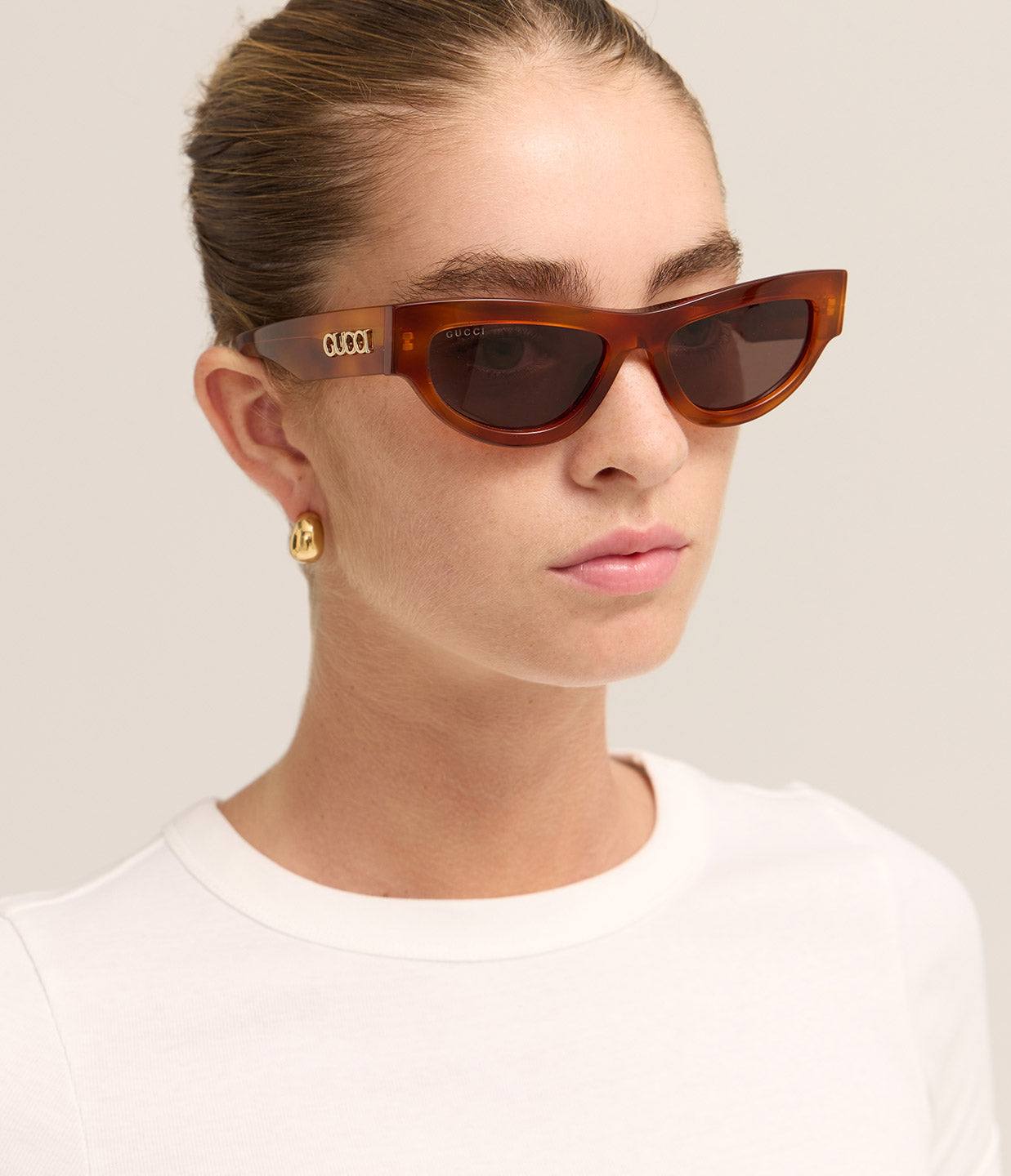 Gucci Cat Eye Sunglasses in Havana Brown – Mode Sportif