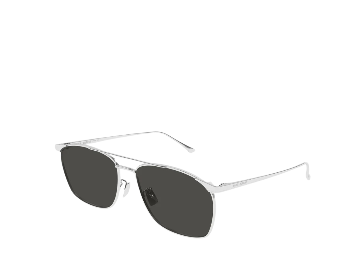 Saint Laurent サングラス スクエア アビエーター 713741 Y9956 Saint Laurent Square Aviator Sunglasses in Silver – Mode Sportif