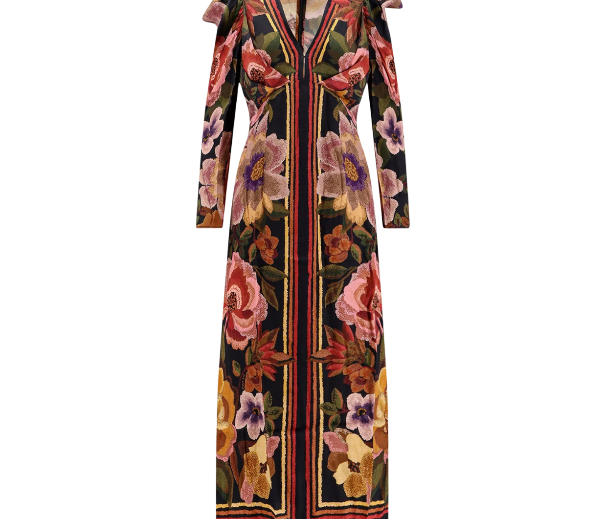 Farm Rio Chenille Flowers Black Midi Dress Mode Sportif Farm Rio Chenille Flowers Black Midi Dress Mode Sportif