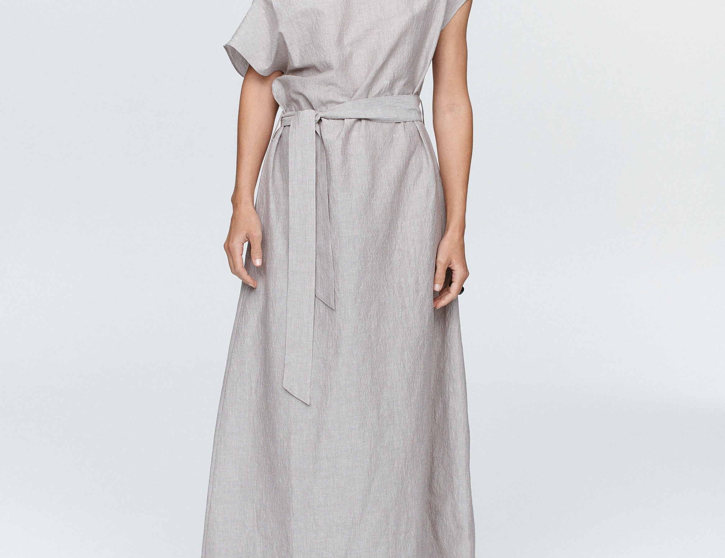 marle linen dress Anya Linen Halter Mini Dress / Oat Marle | MESHKI