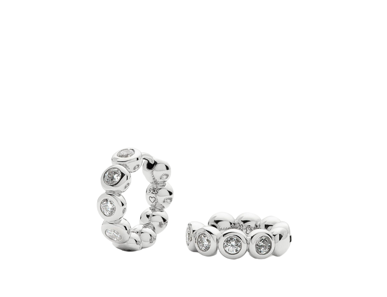 【MISSOMA】テニス スモール フープ イヤリングピアス Silver Tennis Small Hoop Earrings in Silver – Mode Sportif
