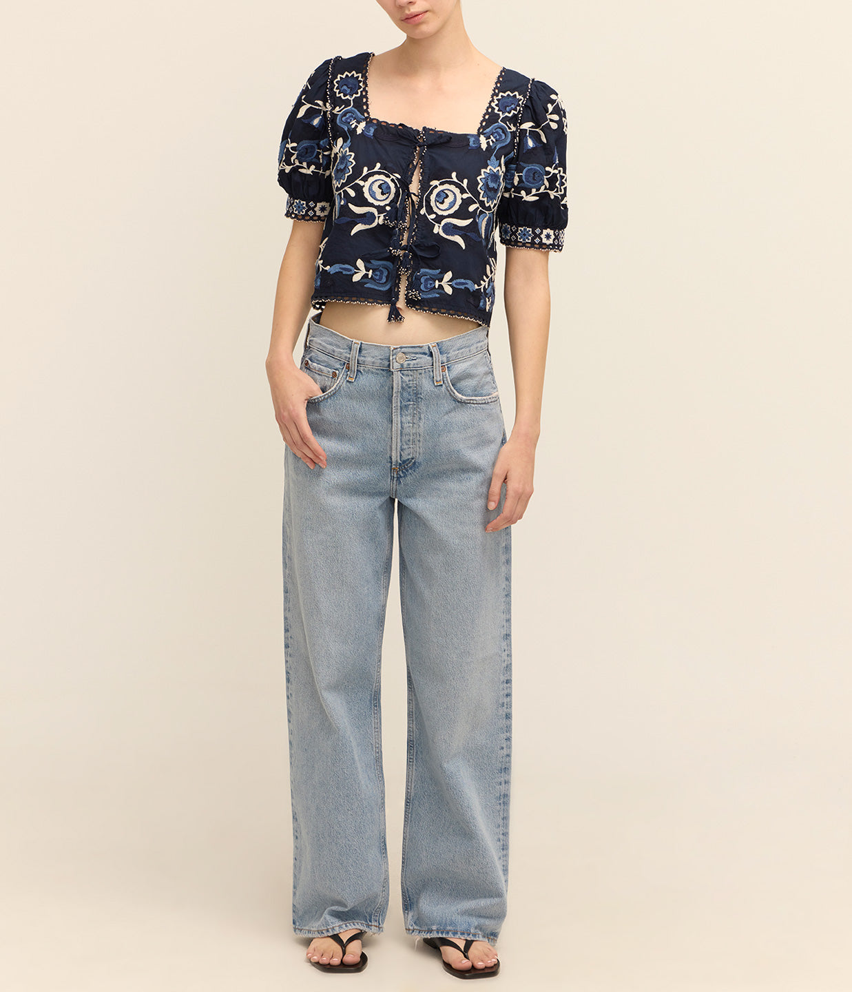 【SEA NEW YORK】PERLETTE PANTS リラックスフィットジーンズ Sea New York - Perlette Denim Pants - Blue – Collins St