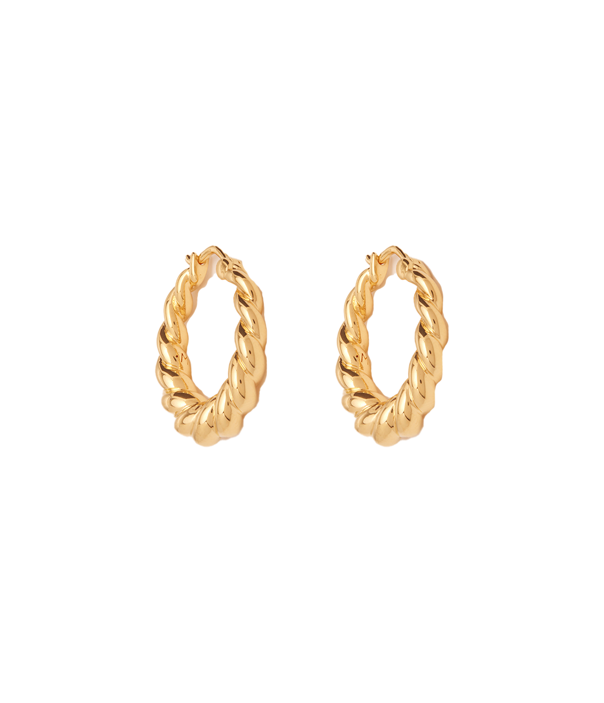 Twisted Tidal Medium Hoop Earrings in Gold – Mode Sportif